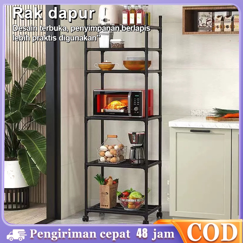 Gotti Kitchen Shelf Iron Microwave Oven Rack Stacking Storage Rack Oven ...