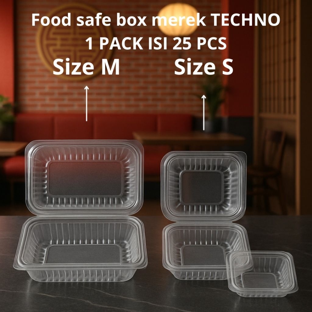FOOD SAFE BOX BRAND TECHNO SIZES S AND M PER PACK CONTAINS 25 PCS | PP ...