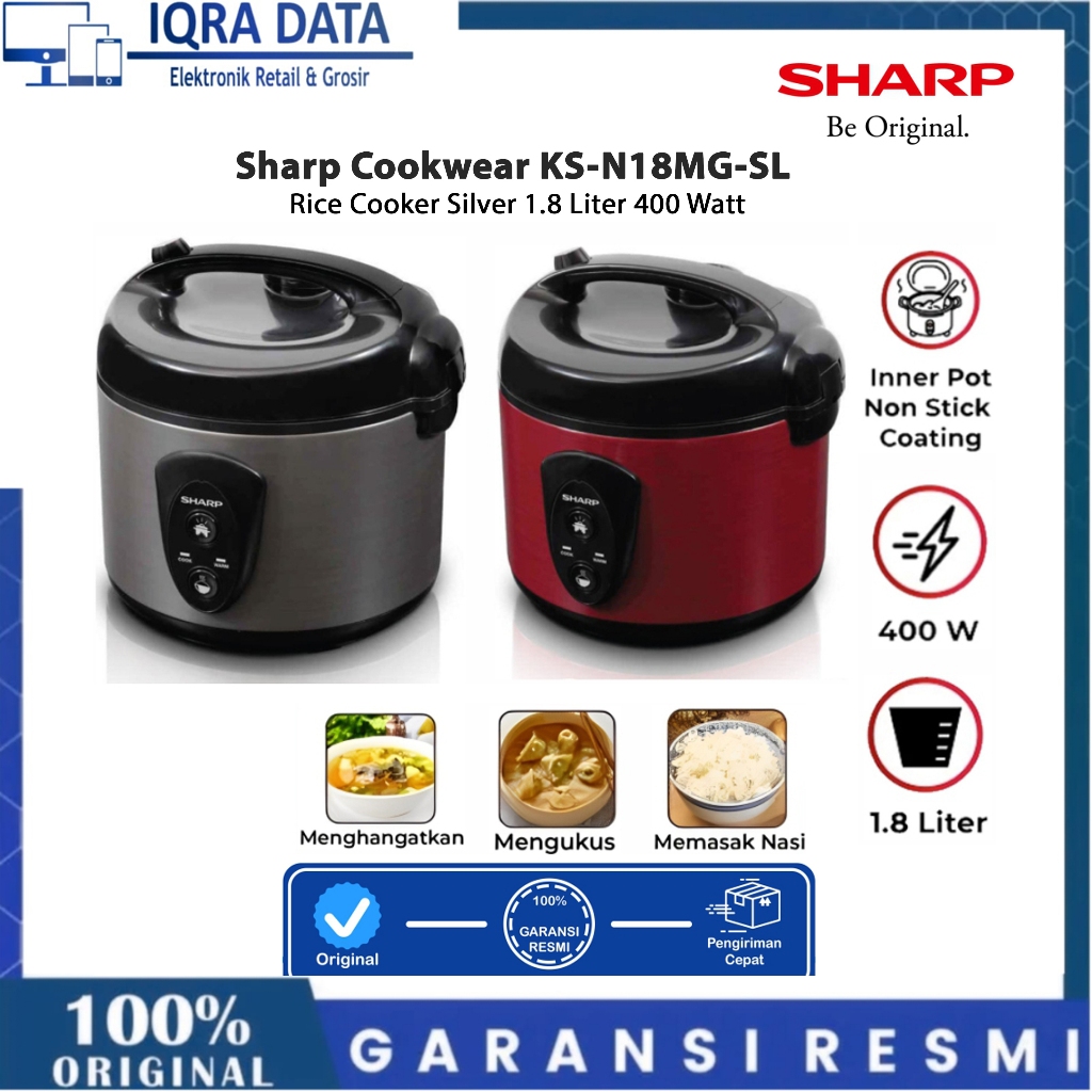 Sharp Magic Com KSN18MG Rice Cooker Sharp 1.8 Liter Official Warranty ...