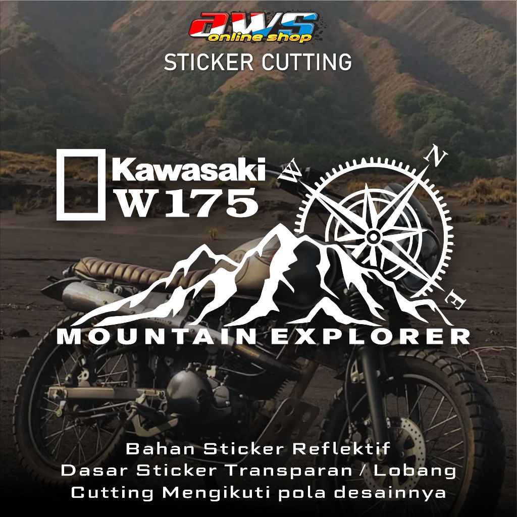 Kawasaki W175 Explorer Mountain Cutting Sticker | Shopee Philippines