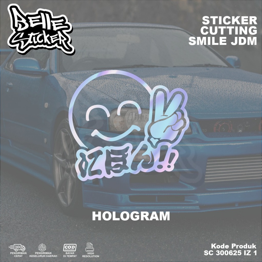 Cutting Stickers Smile JDM Custom Motorcycle Car Variations Embossed ...