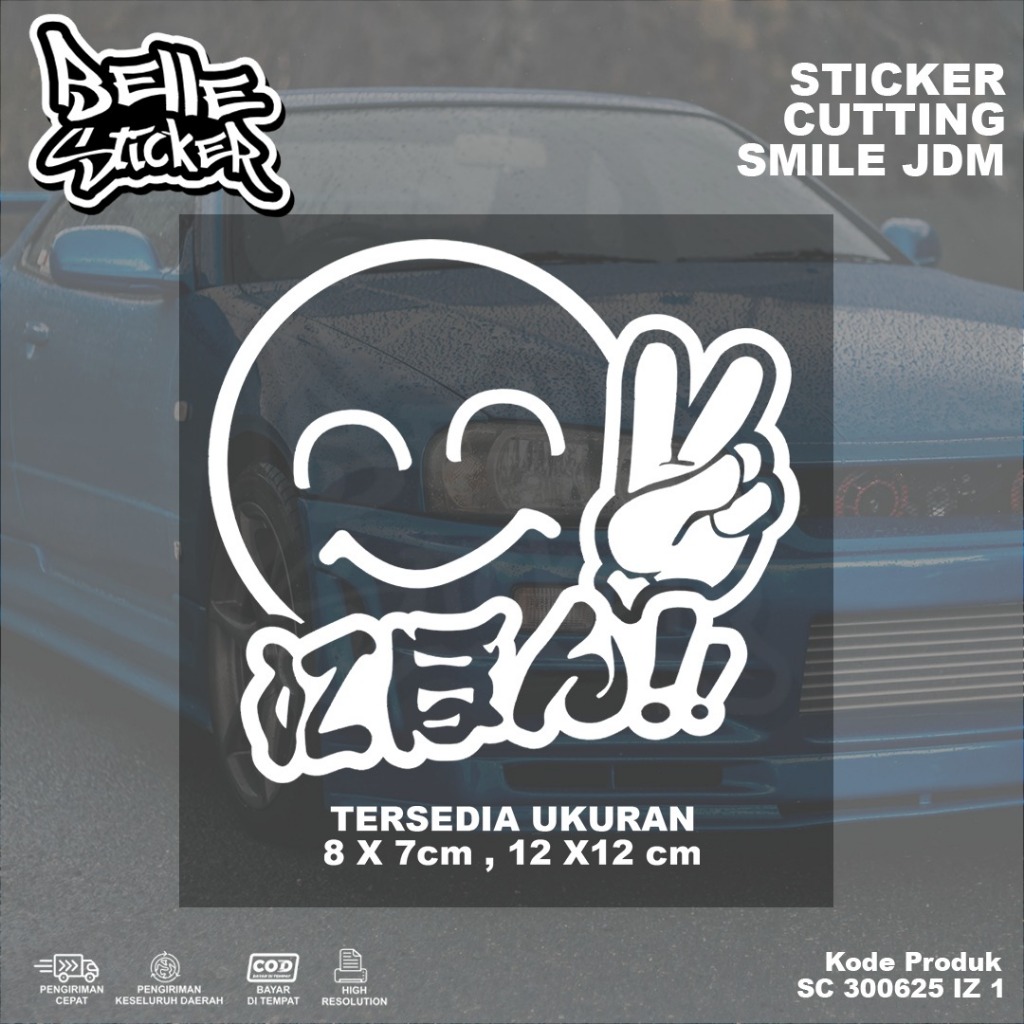 Cutting Stickers Smile JDM Custom Motorcycle Car Variations Embossed ...