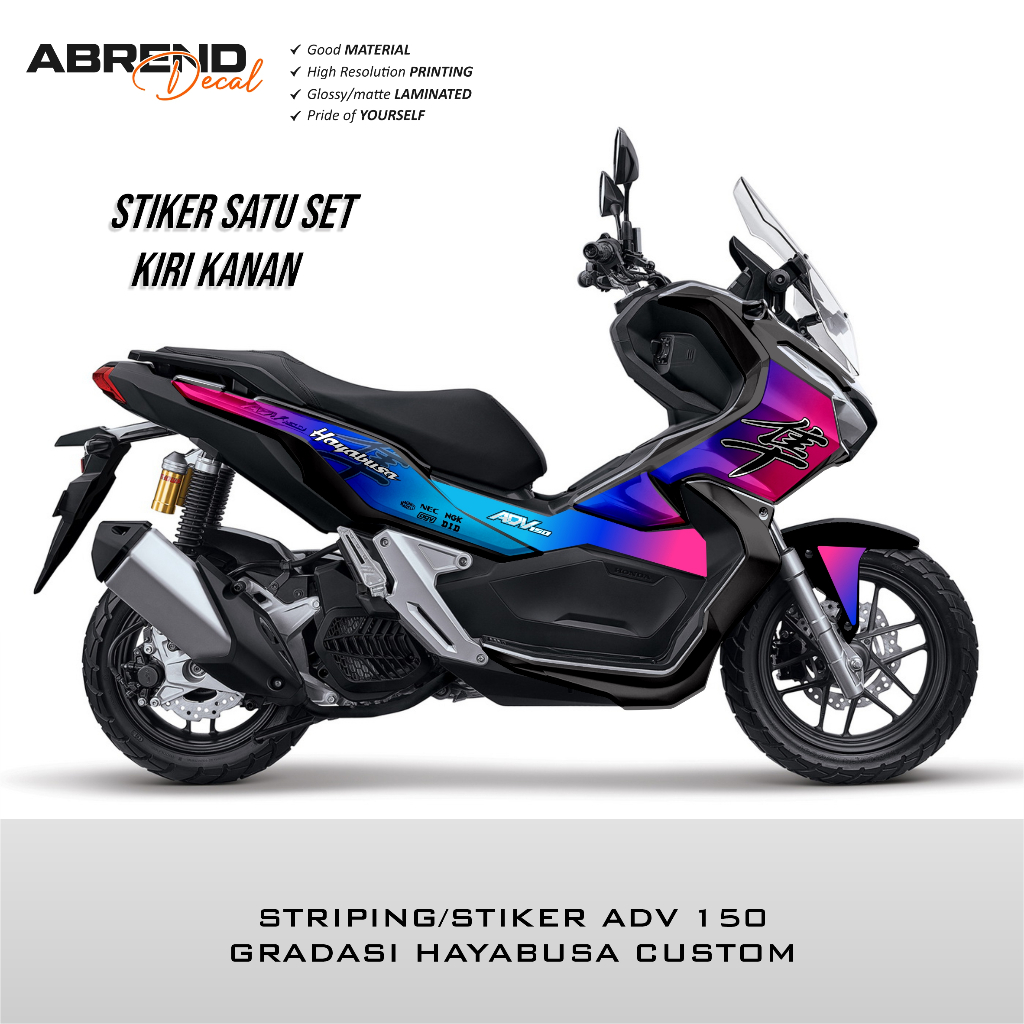 AXEDECAL - STRIPING ADV 150 CUSTOM GRADATION / STICKER ADV 150 / LIST ...