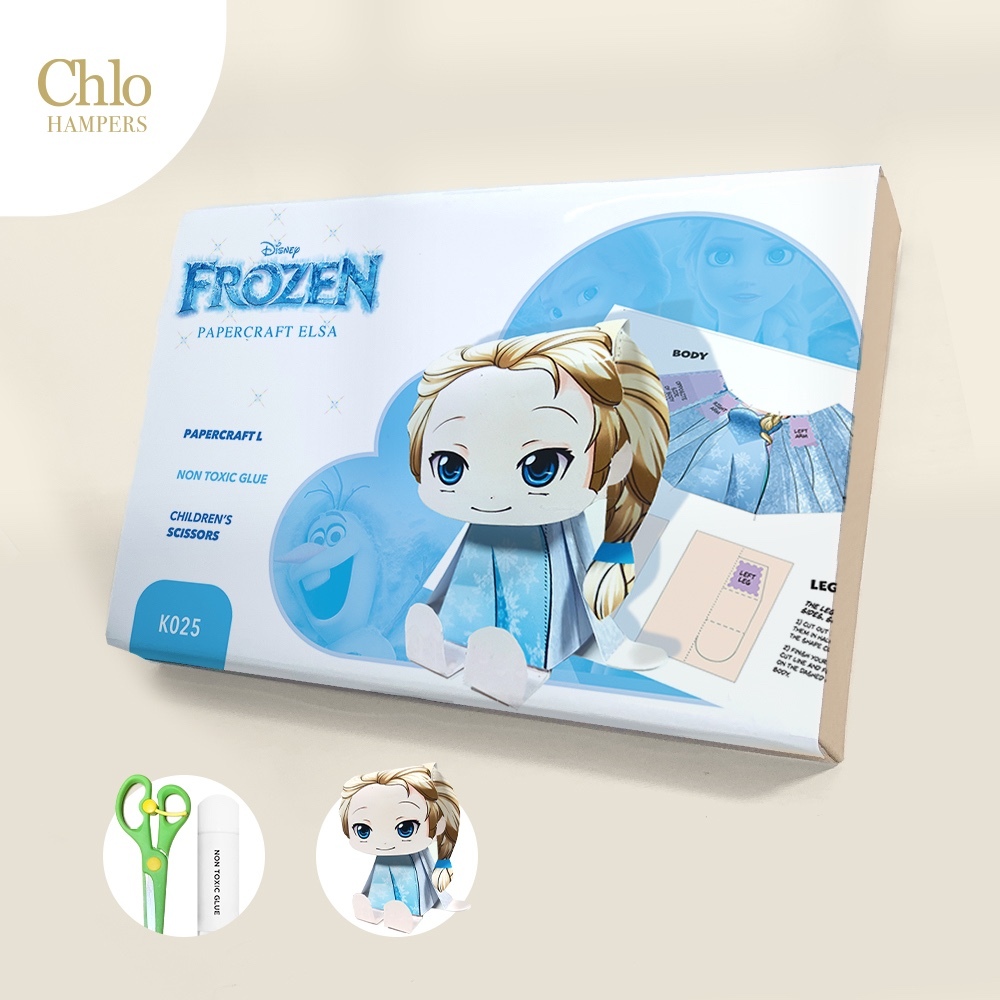 K025 Elsa - Birthday Souvenir Children's Toy Papercraft Scissors + Glue ...