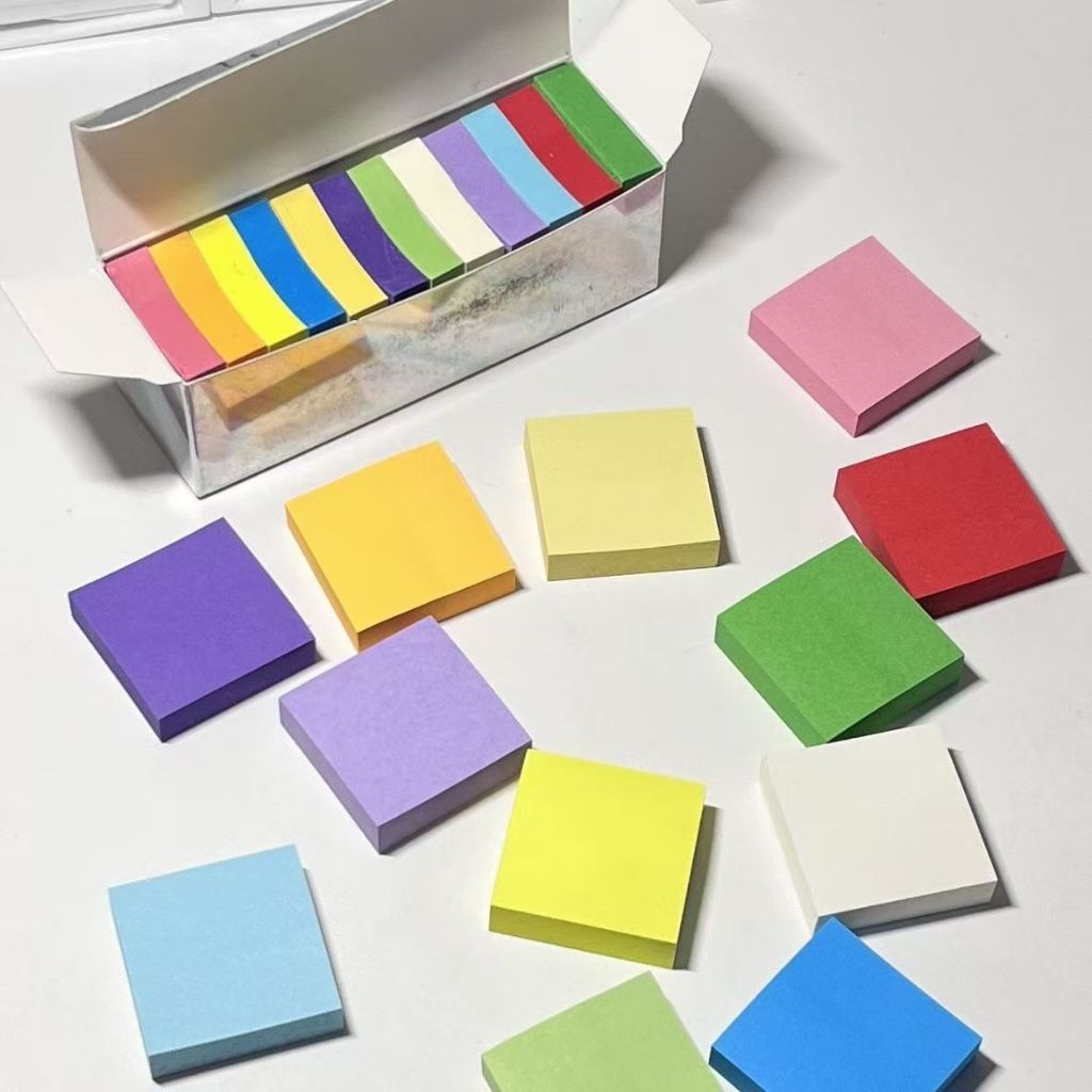 Sticky cute Mini Macaron ColorNotes - Mini Box Memo Pad Set with ...