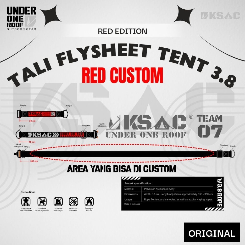 Multi use wide rope/ webbing rope CUSTOM/ flysheet rope CUSTOM | Shopee ...