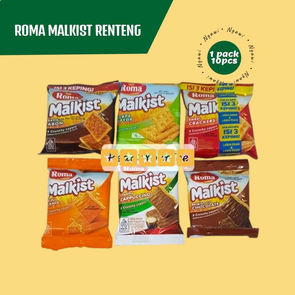 Roma Malkist Renteng contains 10 Sachets - All Variants | Shopee ...