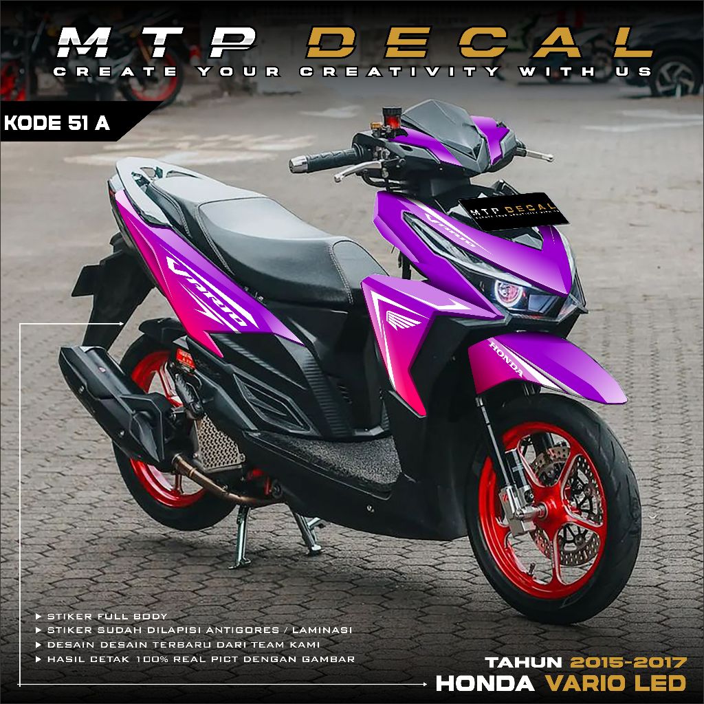 MTP Decal Sticker Vario led 125 150 full body 2015/2016/2017 Graphic ...