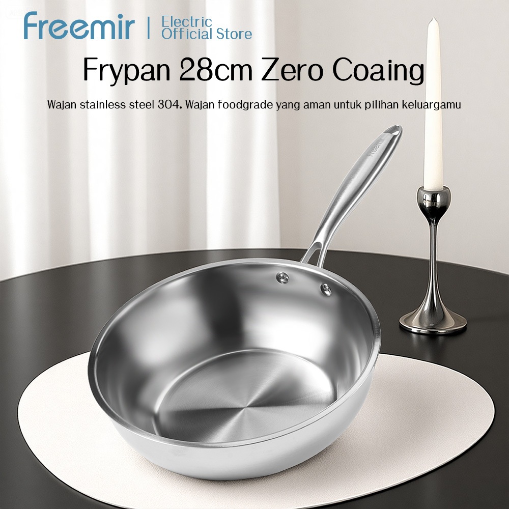 FREE PLATE freemir 28cm Stainless Steel 304 Zero Coating Premium Non ...