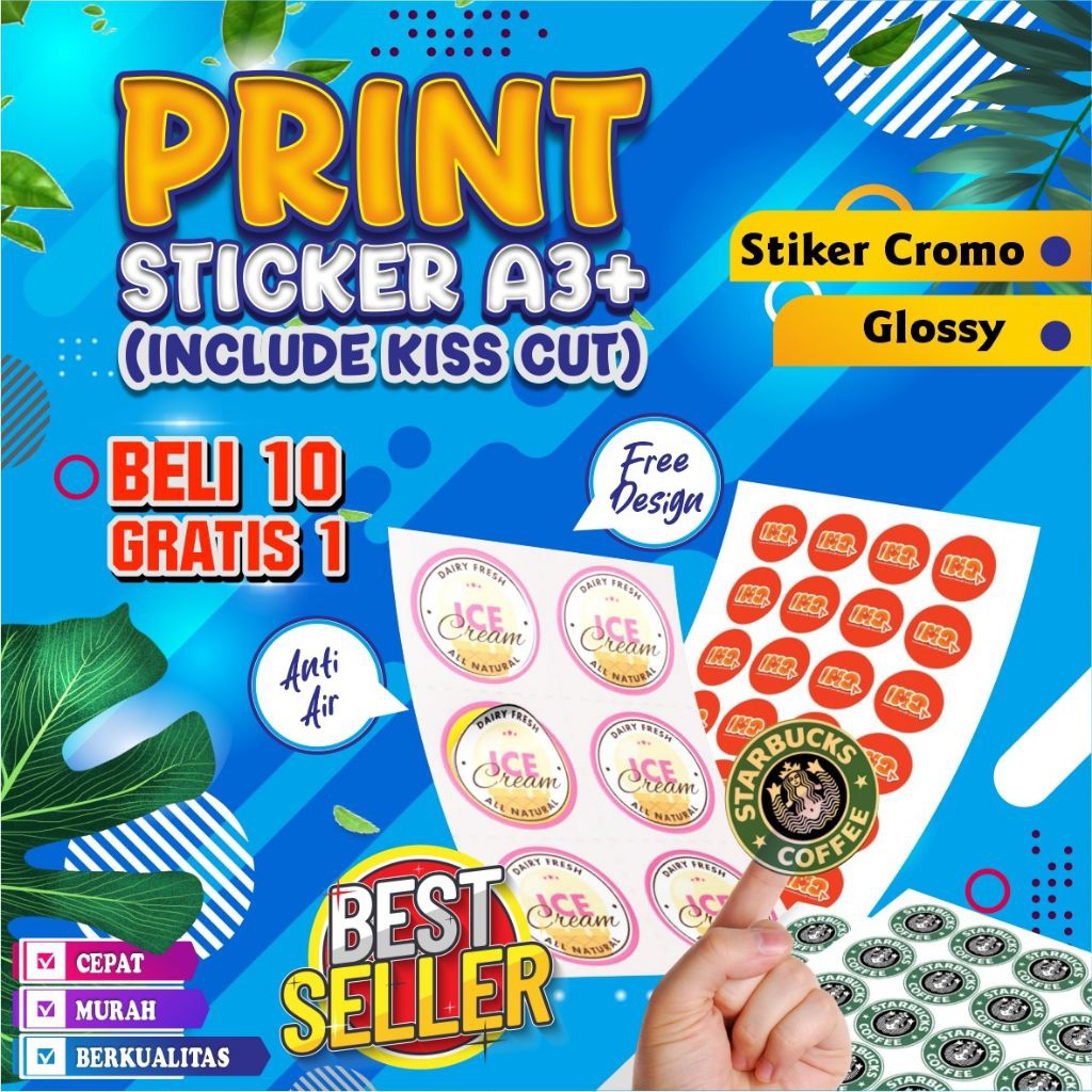 Print Packaging Label Stickers A3+ Food/ Free Cutting | Shopee Philippines