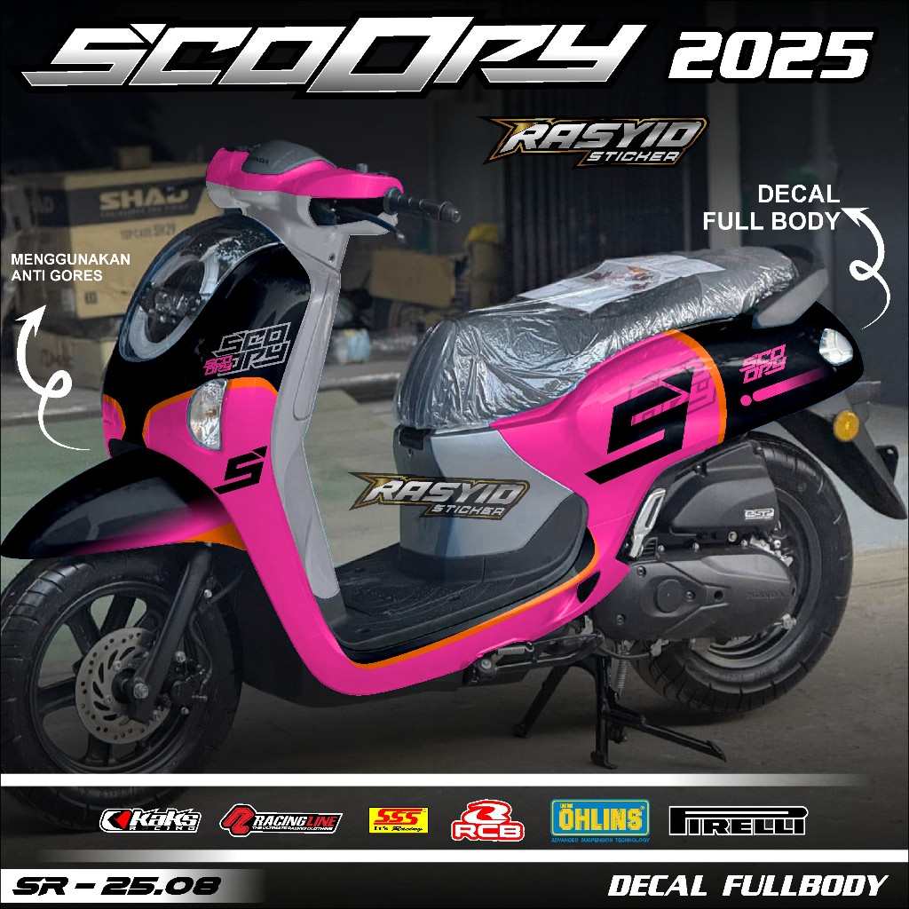 Honda Scoopy 2025 Full Body Decal Sticker Scoopy 2025 Full Body Sticker ...