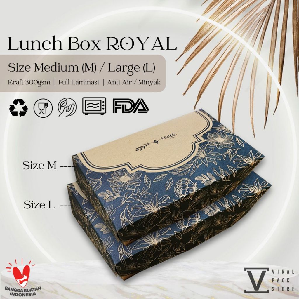 Paper Lunch Box Kraft ROYAL Laminated Anti-Oil Waterproof Food Grade ...