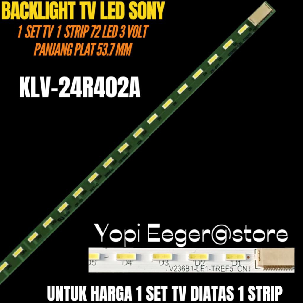 BACKLIGHT LED TV SONY 24 INCH KLV-24R402A BACKLIGHT TV 24 INCH SONY ...