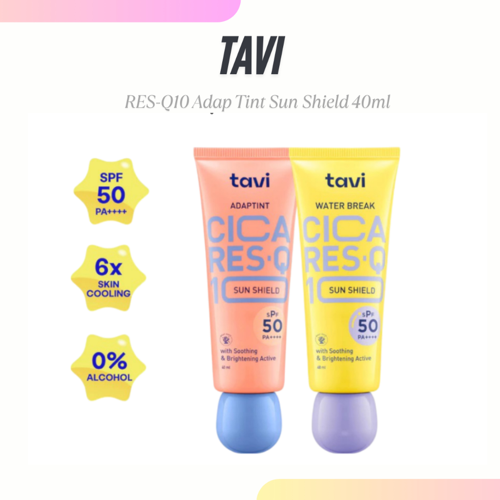 Tavi Cica Res Q10 Sun Shield 40ml/AdapTint Sun Shield/Break Sun Shield ...