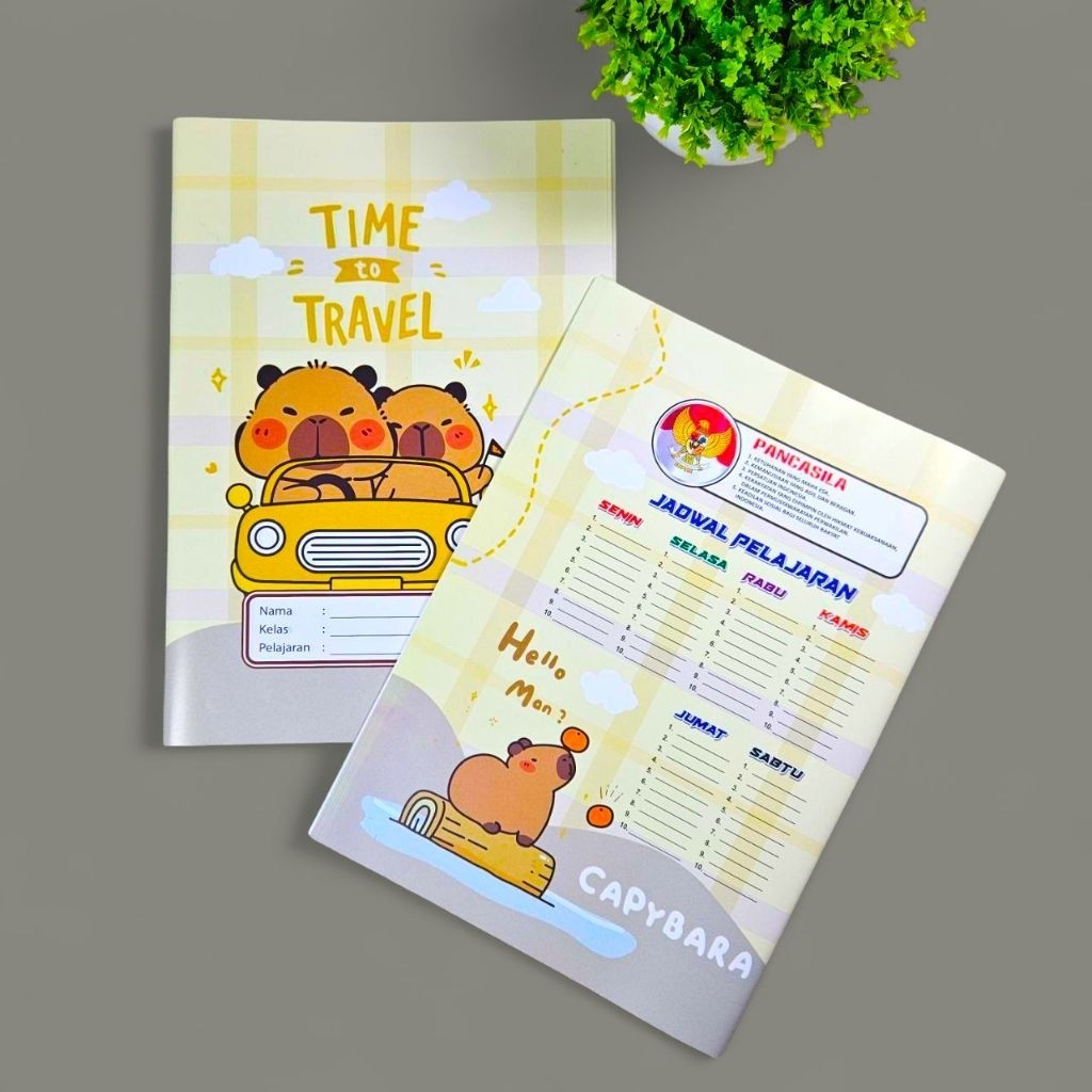 CAPYBARA CHARACTER Edition Writing Book Cover Quarto Size 1 pack ...