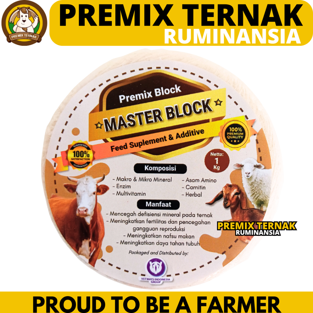 MASTER BLOCK 1 KG - Mineral Block Goat Mineral Block Sheep Mineral ...