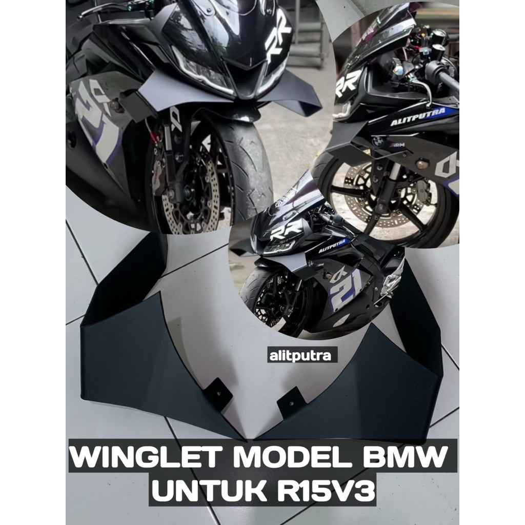 AERO WINGLET R15 V3 V4 R25 MODEL bmw || AERO WINGLET R15V3 | Shopee ...