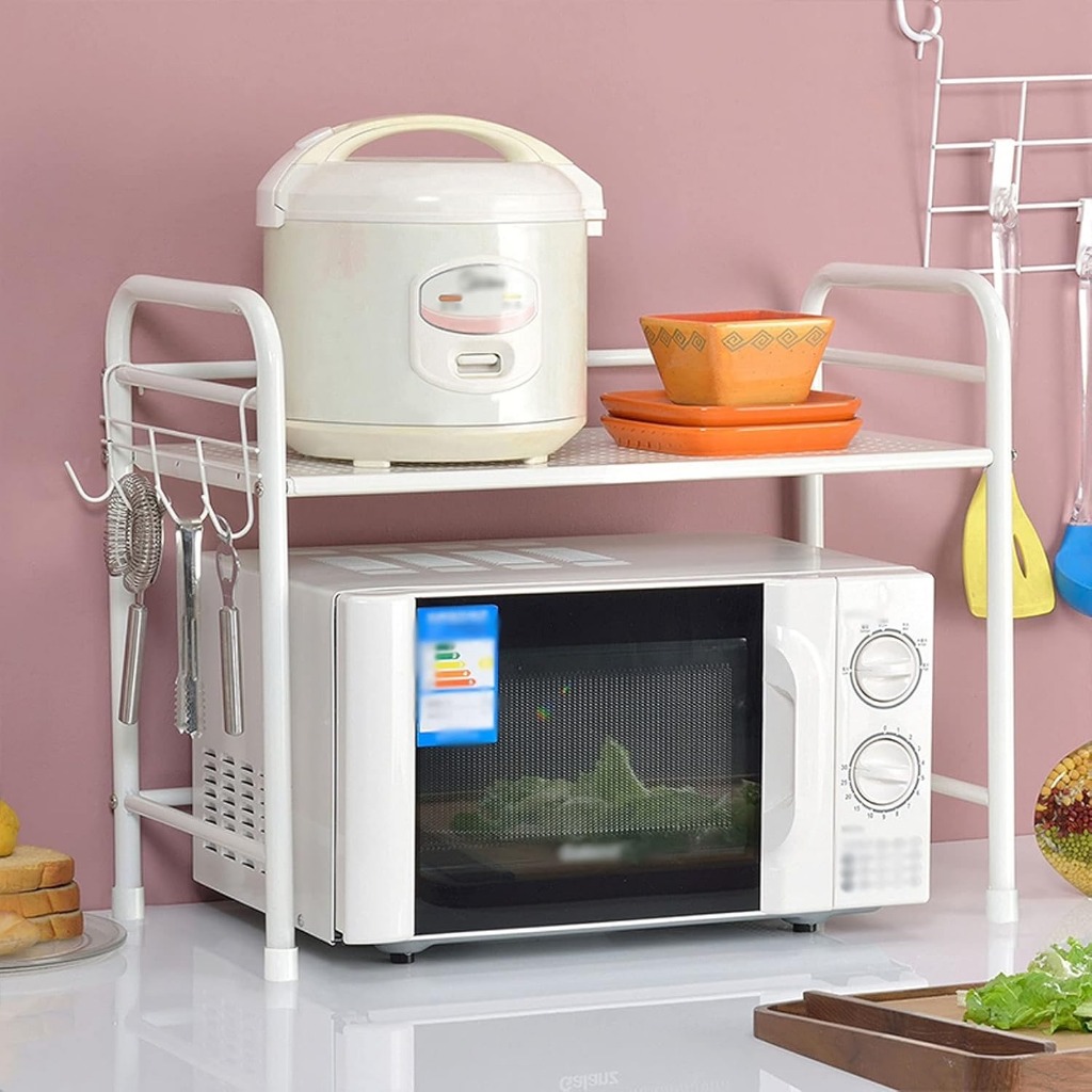 Multipurpose Kitchen Iron Rack Microwave Rack STORAGE SHELF SINGLE TIER ...