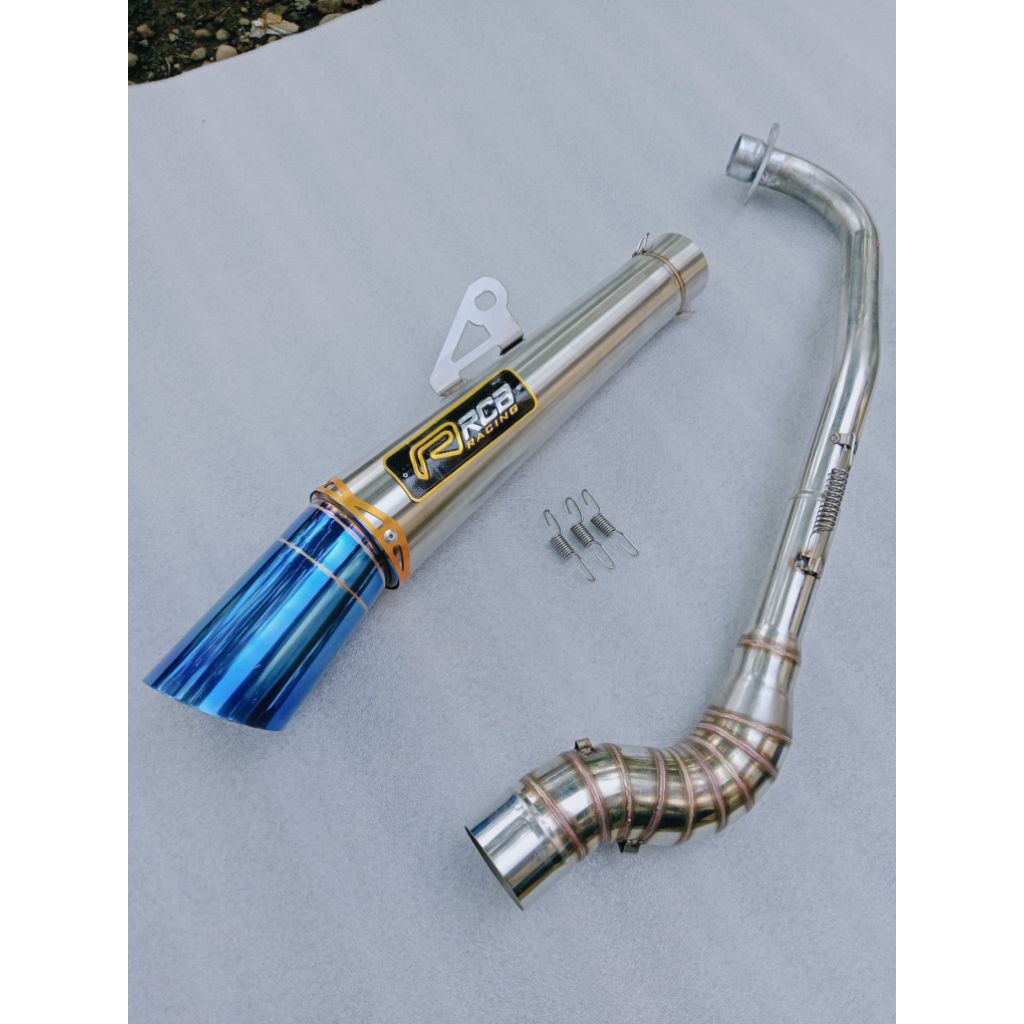 RCB Pipe 51mm canister conical open specs exhaust pipe for Wave 125 Xrm ...