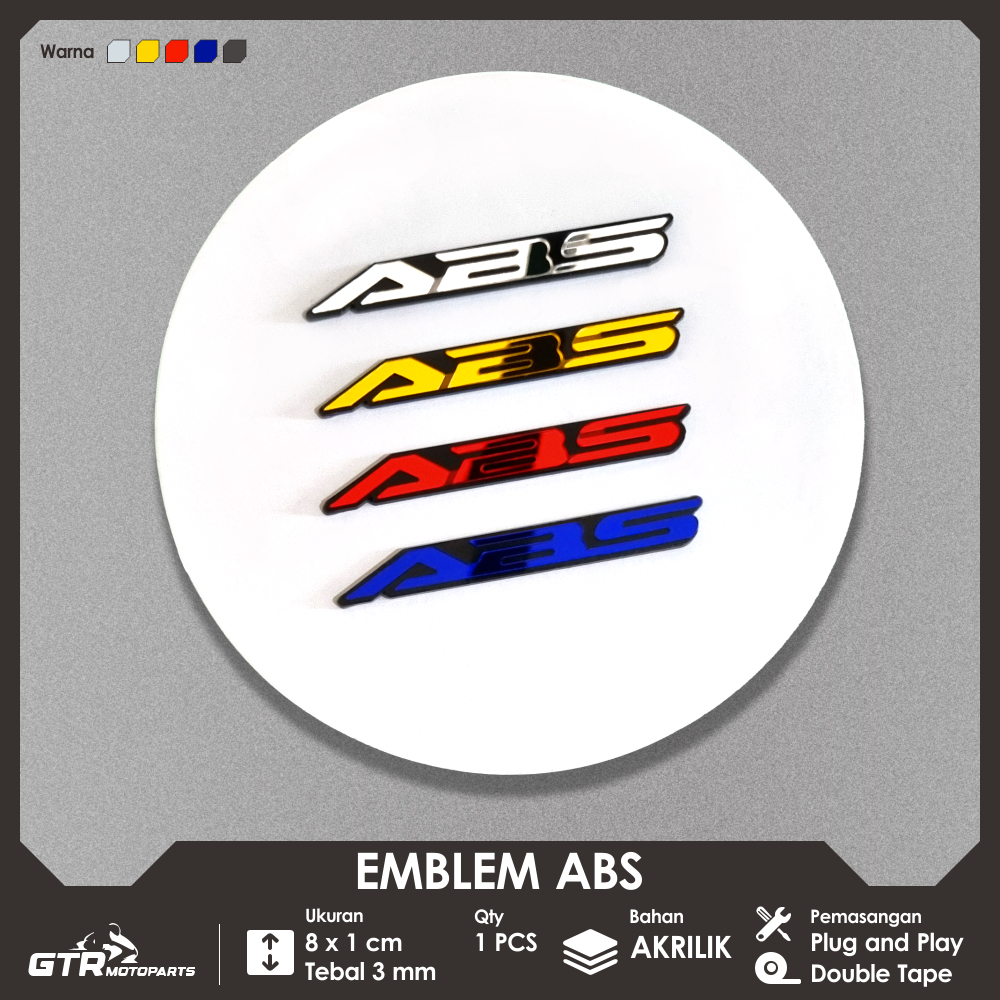 ABS EmblemGTR 1 PC 3D ABS Embossed Logo Universal Cool Motorcycle ...