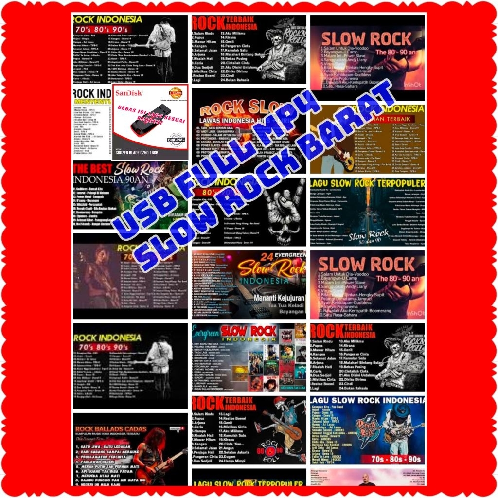 USB FOR CARS MP3 MP4-USB CONTENTS SLOW ROCK-USB MUSIC SLOW ROCK-USB ...