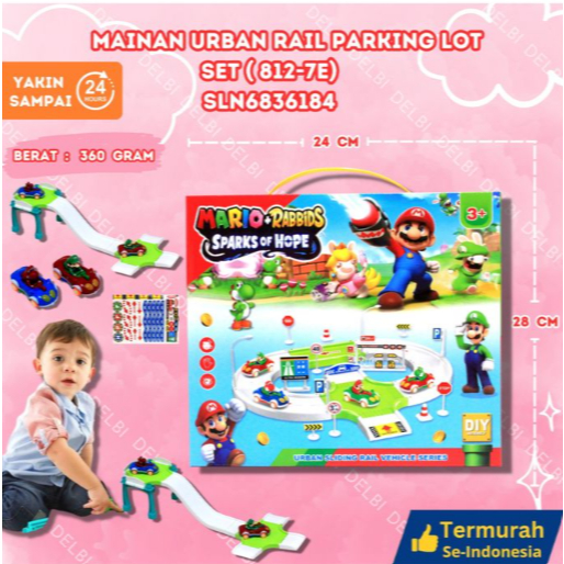 URBAN RAIL PARKING LOT SET MARIO BROS TOY | Shopee Philippines