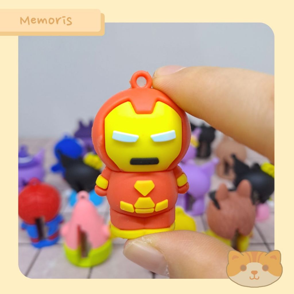 Pencil Sharpener 3D Doll Rubber Sharpener Spiderman Kuromi Labubu ...