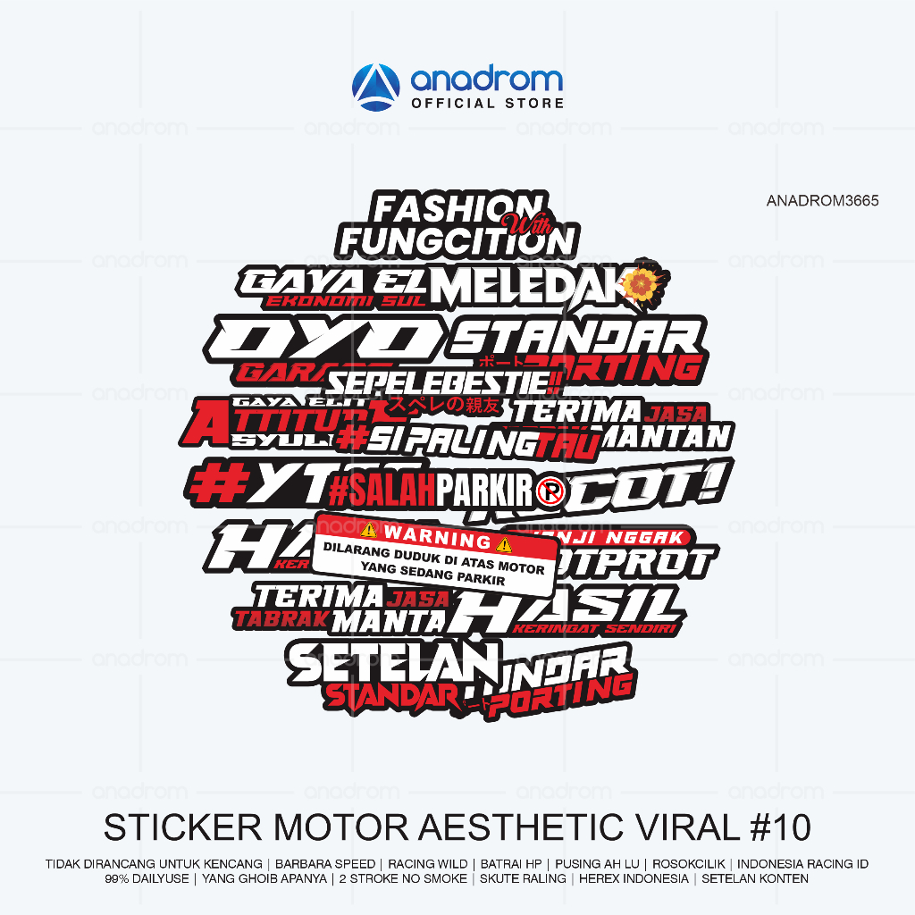 Viral Motorcycle Stickers #10 | NOT DESIGNED FOR FAST | BARBARA SPEED ...