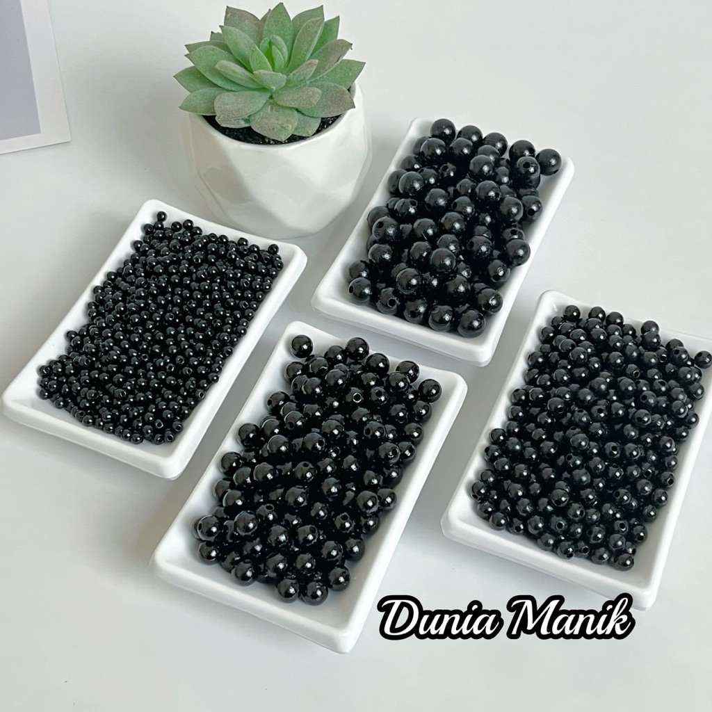 Black Boba Round Beads 4/s 6/s 8/s 10mm (15 gr) | Shopee Philippines