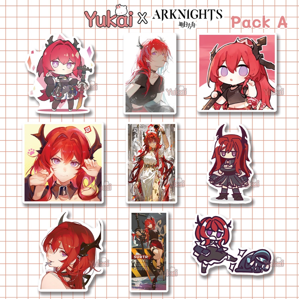 Surtr Arknights Premium Stickers - Waterproof Anime Sticker Pack ...