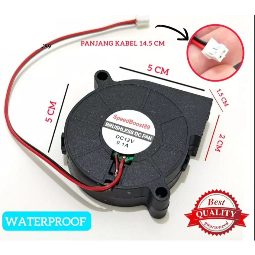 Blower Motor Fan Brushless DC 12v Mini Wind Cooling Cooler Air Flow ...