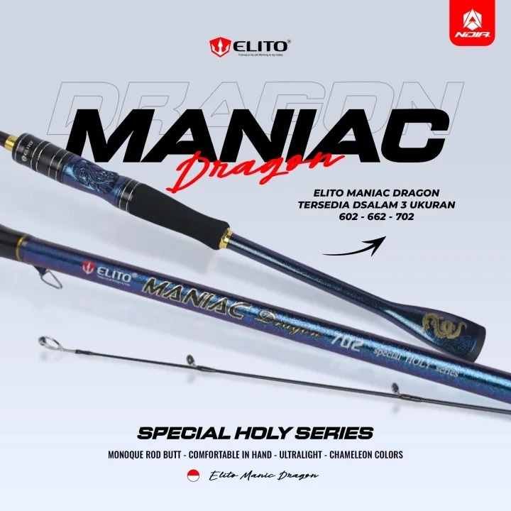 Elito Maniac Dragon Solid Carbon Fishing Rod | Shopee Philippines