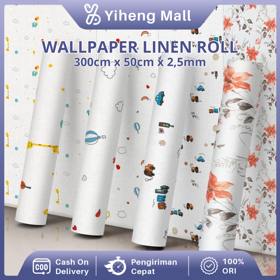 LINEN WALLPAPER ROLL 50CMX300CM SIMPLE 3D LINEN WALLPAPER ROLL PLAIN ...
