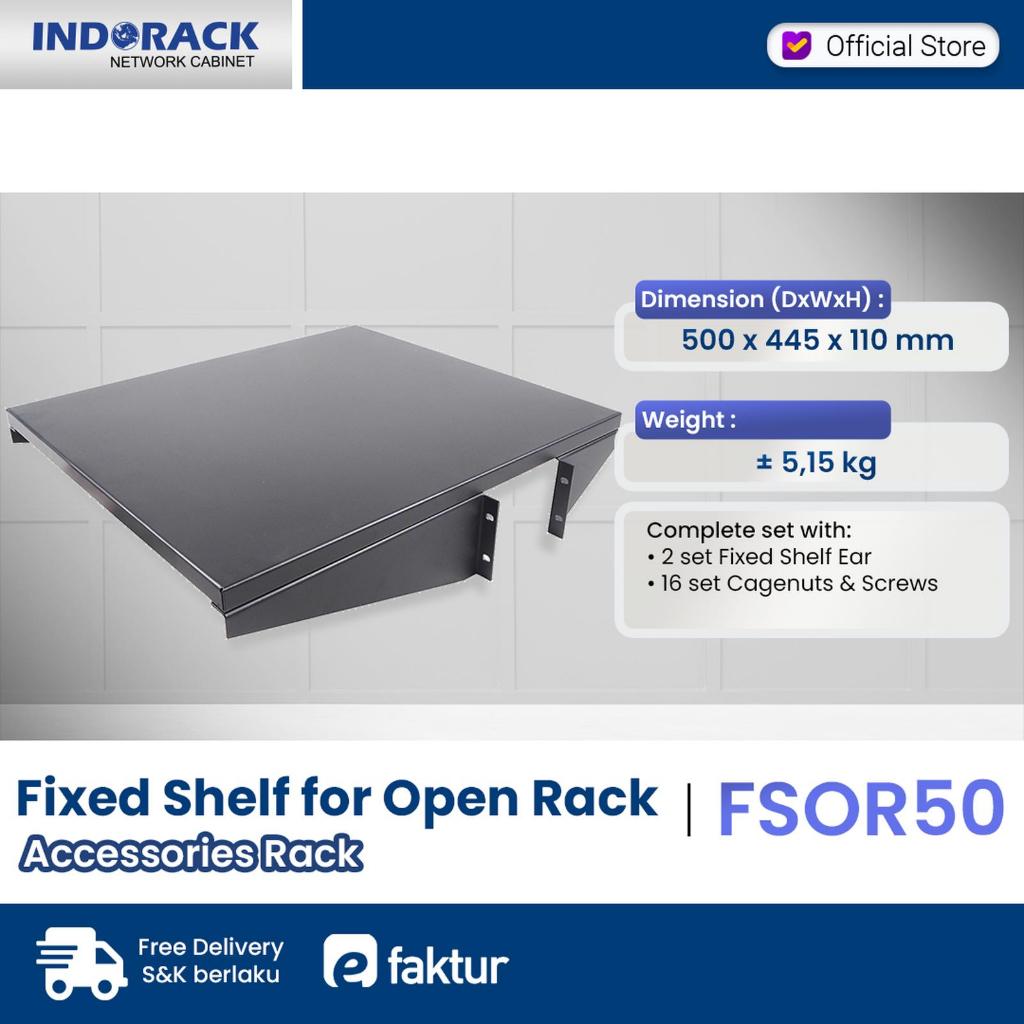 Indorack Fixed Shelf Open Rack Depth 500mm FSOR50 Accessories Open Rack ...
