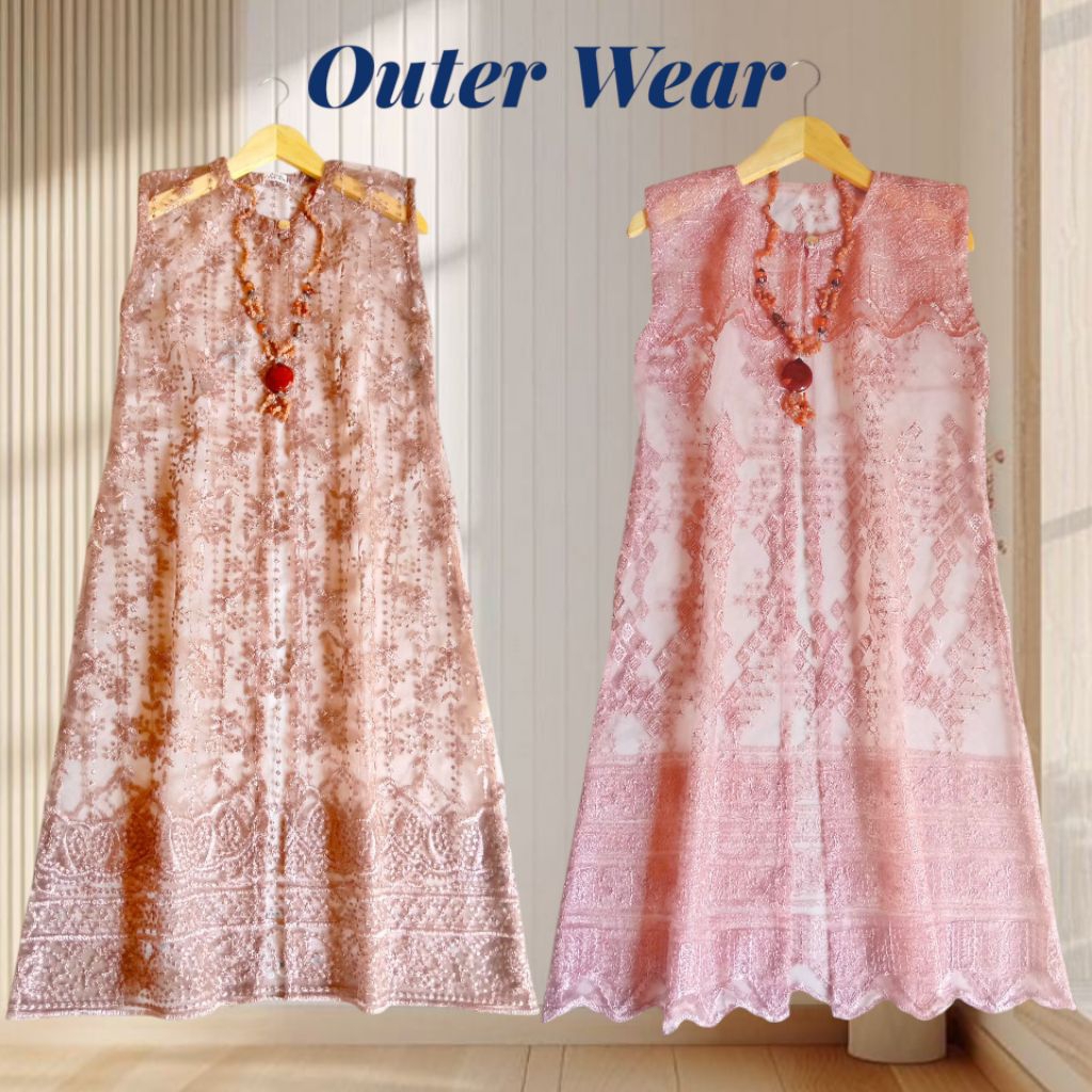 Beautiful Women's Long Outer Tunic Tille | Modern Kebaya Vest for ...