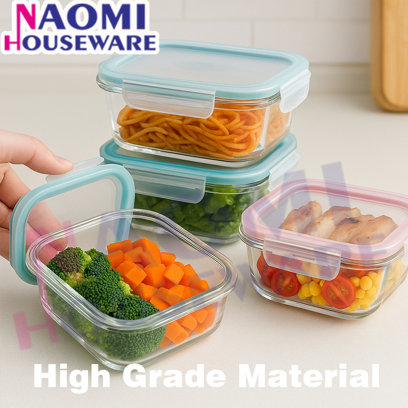 Glasslock Food Container With Good Design For Microwave 1040ML | Shopee ...