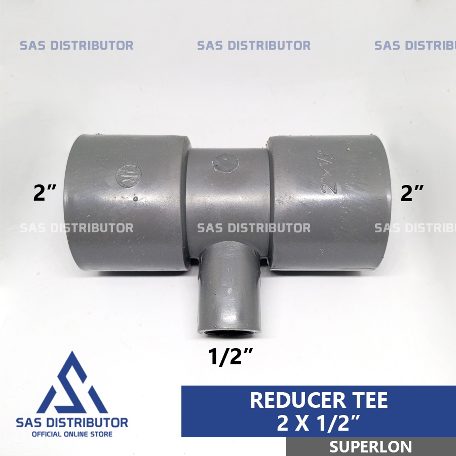 Vlok Tee 2 x 1/2" inch PVC Superlon Reducer Tee 2 x 1/2 AW Vlock Tee 2 ...
