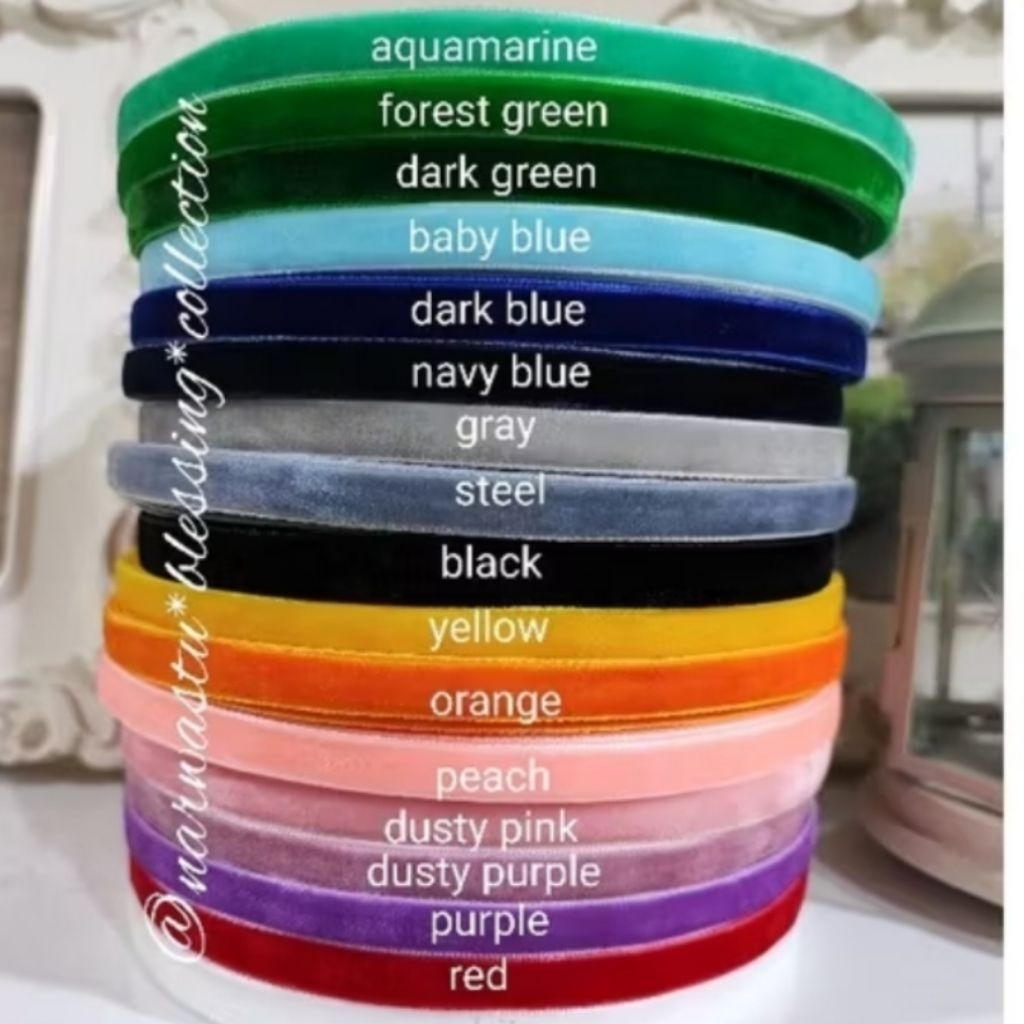 20 yards Velvet Ribbon / Velvet Ribbon / Suede Ribbon 1cm ( 3/8 ...