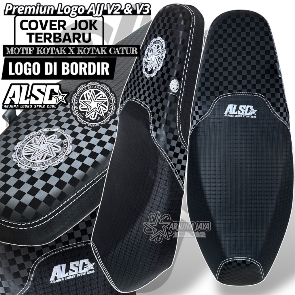 ARJUNA V2 MOTORCYCLE SEAT COVER AND V3 MODE EMBROIDERED CHESS X CHEST ...