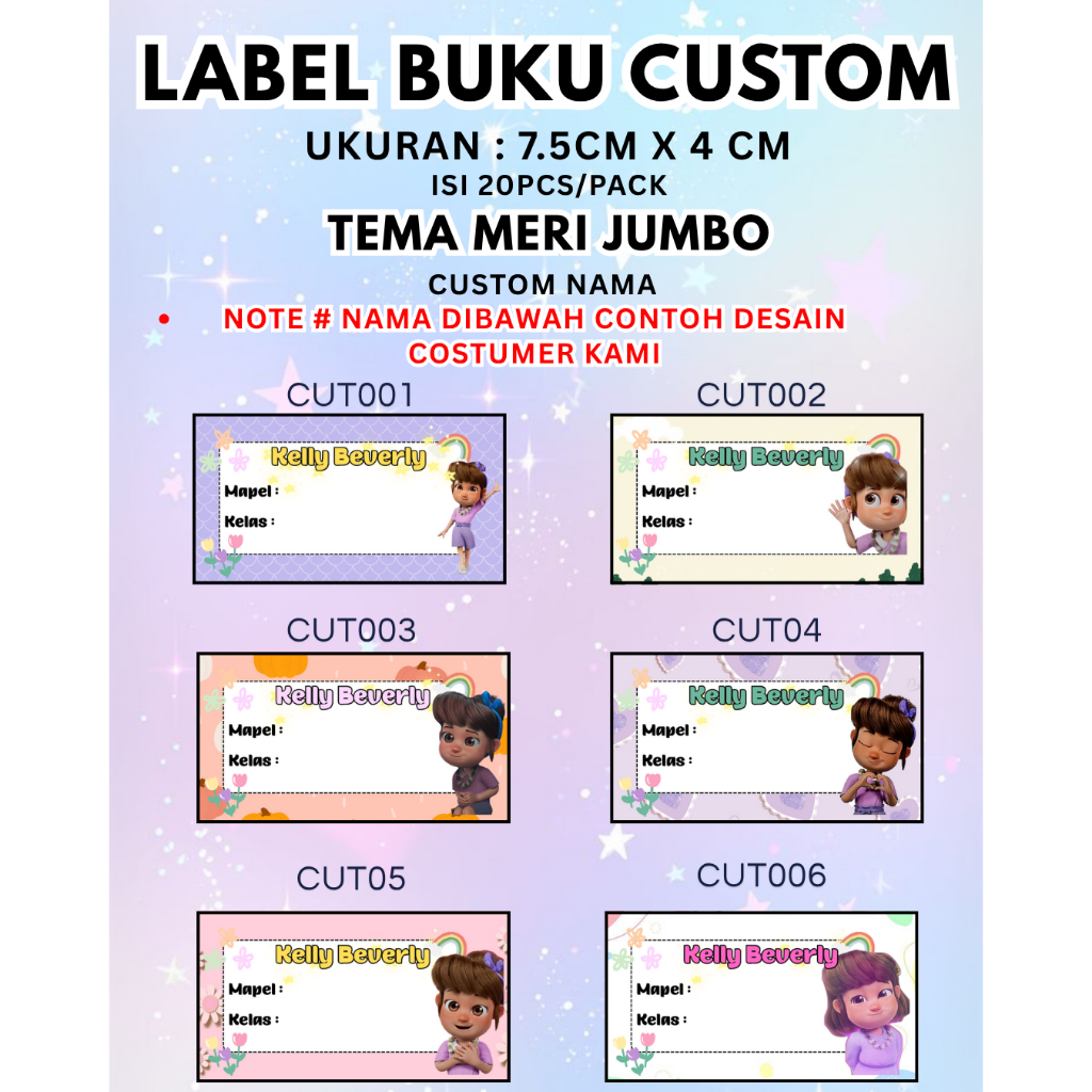 10 PCS SUBJECT BOOK NAME LABEL STICKERS CAN BE CUSTOMIZED CUTE & UNIQUE ...