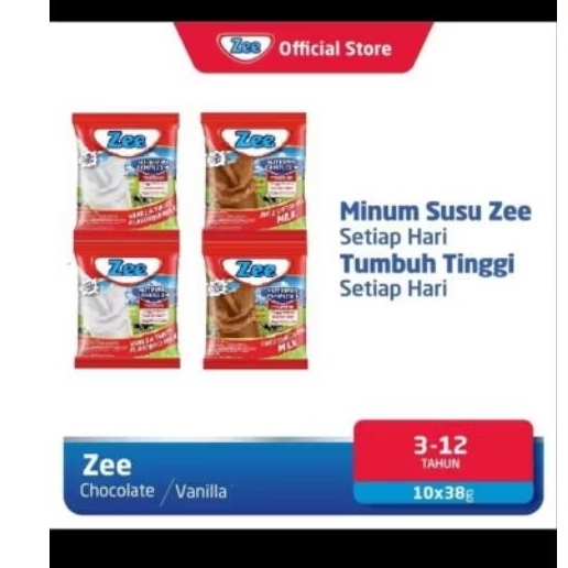 Zee sachet (1 pack contains 10 sachets) of milk for children aged 3-12 ...