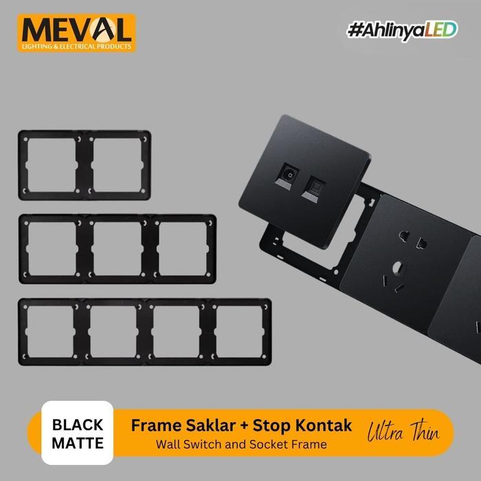 MEVAL Ultra Thin Switch Frame and Socket - Matte Black and Pearl White ...