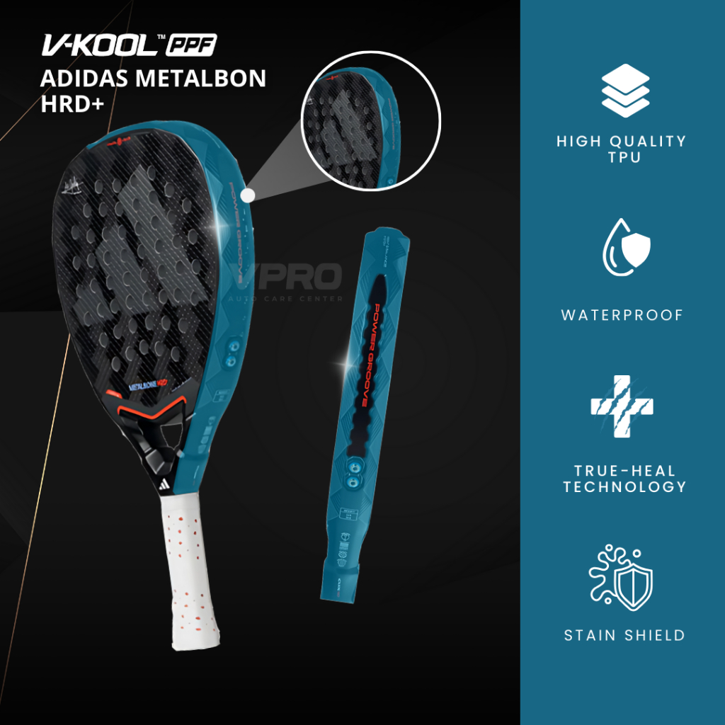 VKOOL PPF Racket Padel Protector - ADIDAS METALBON HRD+ / Anti-scratch ...