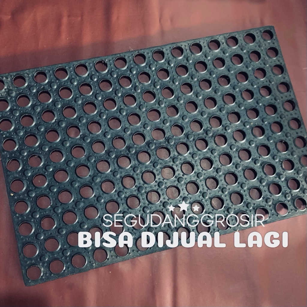 Compost Hole Rubber Carpet Mat 40 x 60 cm Anti Slip Slippery Bathroom ...