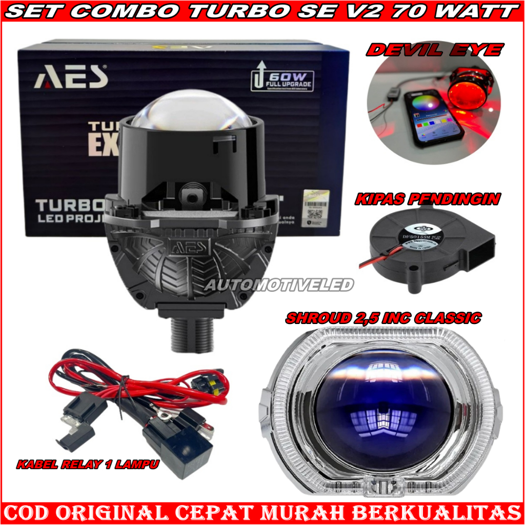 COMBO SAVING PACKAGE BILED TURBO SE V2 70 WATT ORIGINAL BILED AES ...