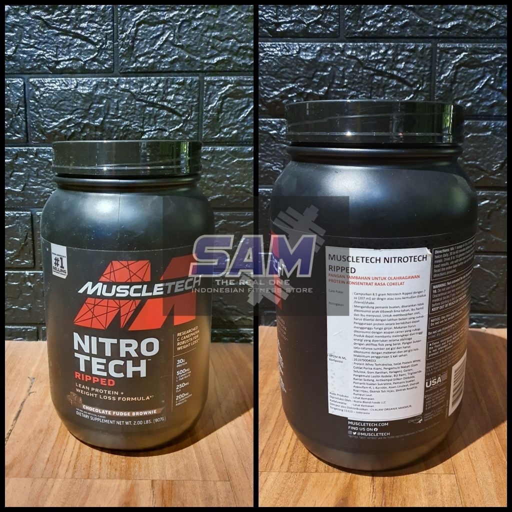 MUSCLETECH Fitness Supplement Nitrotech Ripped 2 lb Malang Nitro Tech ...