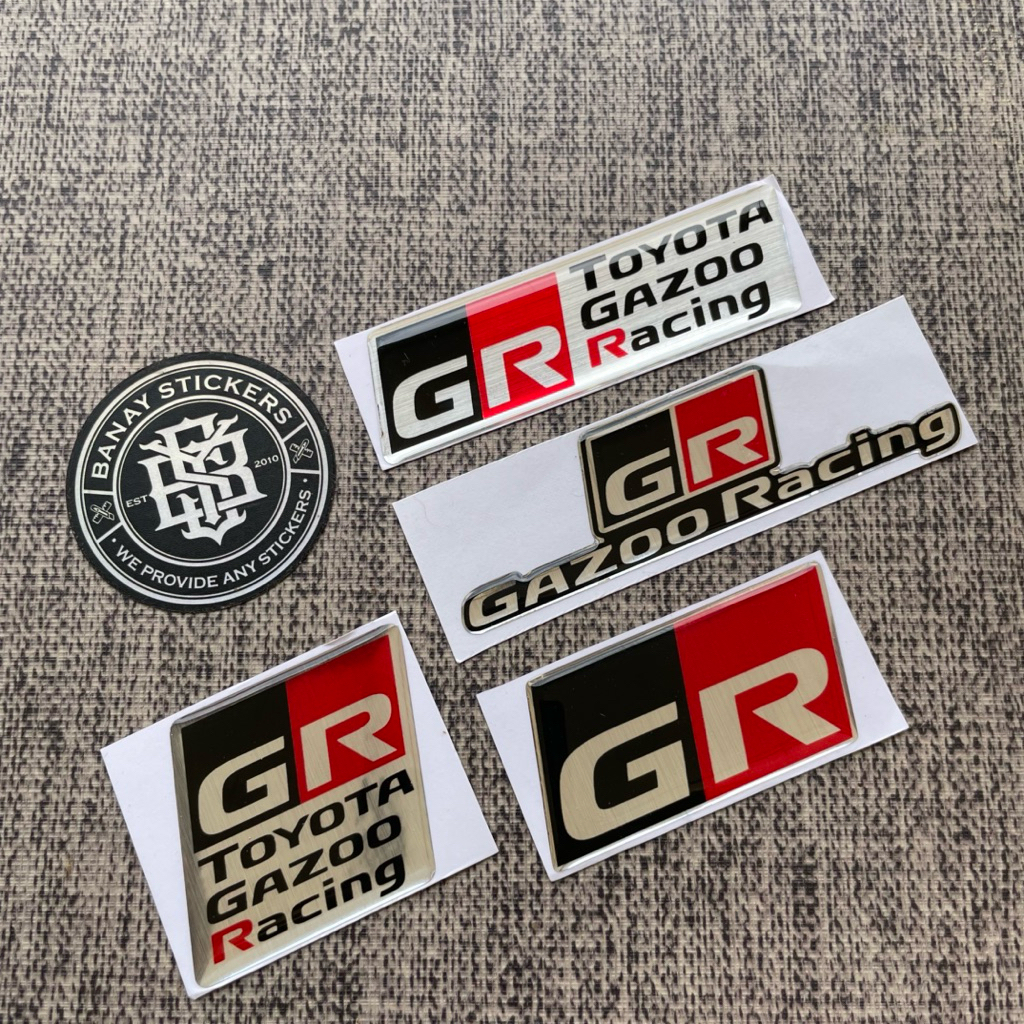 GR Toyota Gazoo Racing Embossed Emblem Sticker | Shopee Philippines