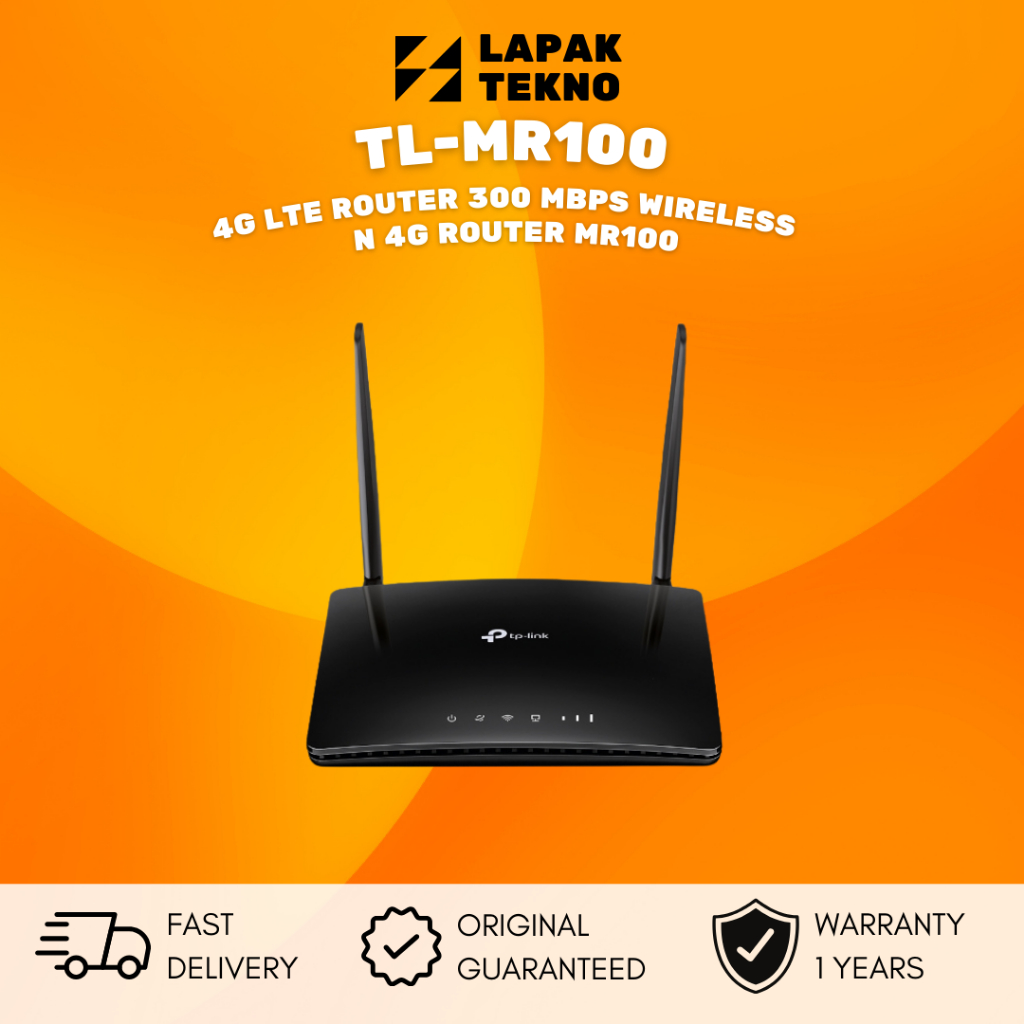 Tp-link TL-MR100 4G LTE Router 300 Mbps Wireless N 4G Router MR100 - TL ...