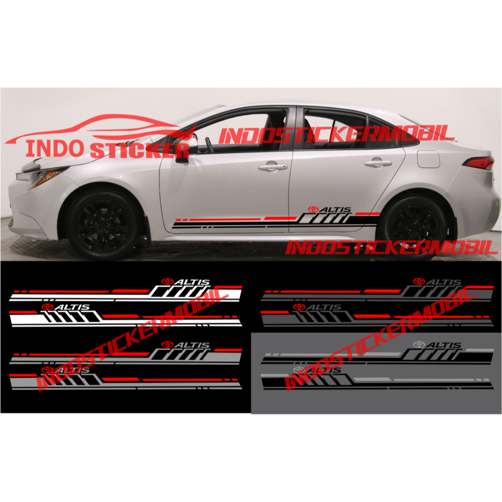 Cutting sticker for Altis car, side body stripe list sticker for toyota ...