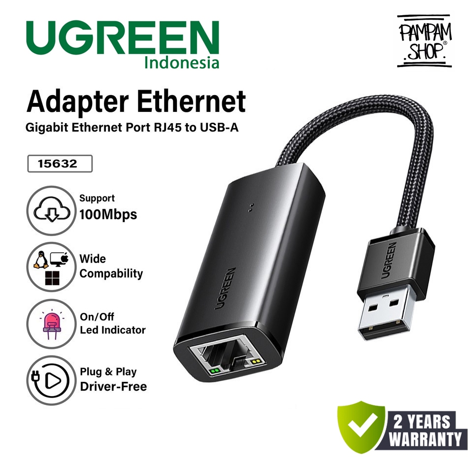 UGREEN 15632 Ethernet Adapter USB 3.0 to RJ45 LAN Gigabit up to 1000 ...